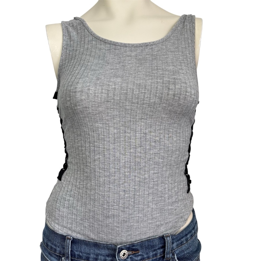 Iris grey tie body suit